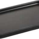 Emibele Black Vanity Tray, 10" Resin Oval Storage Tray for Bathroom Countertop Kitchen Sink Dresser Toilet Tank, Tray Organizer for Jewelry Ring Cosmetic Perfume Candle Soap Shampoo, Matte Black (9.8" x 4.5" x 0.7")