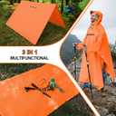 Andake Waterproof Rain Poncho for Adults Unisex,230T Ripstop Polyester,Raincoat Gear with Transparent Viewing Window Outdoors