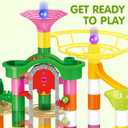 JOYIN 236Pcs Glowing Marble Run with Motorized Elevator- Construction Building Blocks Toys with 30 Glow in The Dark Plastic Marbles, STEM Toy for Boys and Girls, Birthday Gift, Easter Basket Stuffers