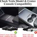 Car USB Hub Charger for Tesla Center Console with Fast Charging Retractable Cables Phone Charger Docking Station Accessories(Model Y Juniper 2025-2026 & Model 3 Highland 2024-2026)