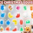 30PCS Christmas Stress Balls,Squishy Balls,Squishy Squeeze Balls Bulk Fidget Toys for Adults,Stress Relief Balls, Party Favors,Birthday Gift (Colorful-dujiao)