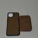 Usroom Compatible with Magsafe for iPhone 13 Wallet Case Magnetic Card Holder, RFID Blocking 2 in 1 Detachable Kickstand Shockproof Case for Women Men, Brown