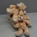 MorisMos 6 Packs Teddy Bears Bulk Stuffed Animals, 14in Small Teddy Bear Plush, Cute Stuffed Bears for Centerpiece Baby Shower Valentines Wedding Birthday, Light Brown