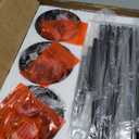 1 Light Modern Industrial Farmhouse Hanging Kitchen Island Pendant Ceiling Light Fixture, Cylinder Natural Alabaster Marble Black Finish Over Sink Restaurant bar Corridor (3 Pack)