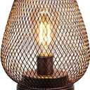 JHY DESIGN Metal Cage LED Lantern Battery Powered Cordless Accent Light with LED Great for Weddings Parties Patio Events for Indoors Outdoors