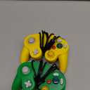 ONE250 2 Pack Classic Shock Joypad Wired Controller, Compatible with Wii NGC Gamecube Game Cube (Green & Yellow)