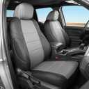 coverdream 2024 2025 2026 Tacoma Seat Covers Full Set for Toyota Tacoma 4th Gen Double/Crew Cab SR,SR5,TRD Sport,TRD Off-Road,Limited,Fully Covered,Waterproof Leather Car Seat Protector(Black/Gray)