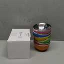 6 Pack Stainless Steel Bowl Insulated Double Wall Ice Cream Bowls Reusable Cereal Soup Cups Dessert Salad Rice Fruit Candy Container for Festive Birthday Party Favor Gift(10 oz)