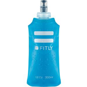 FITLY Soft Flask - Shrink As You Drink Soft Water Bottle for Hydration Pack - Folding Water Bottle Ideal for Running, Hiking, Cycling, Climbing & Rigorous Activity, 350 ml