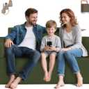 Double-Layer Inflatable Couch with Built-in Pump - Automatic Air Sofa Chair, Super Tough & Tear-Resistant Fabric for Camping, Outdoor, Travel, Home Use (Portable Luxury Comfort) (Full)