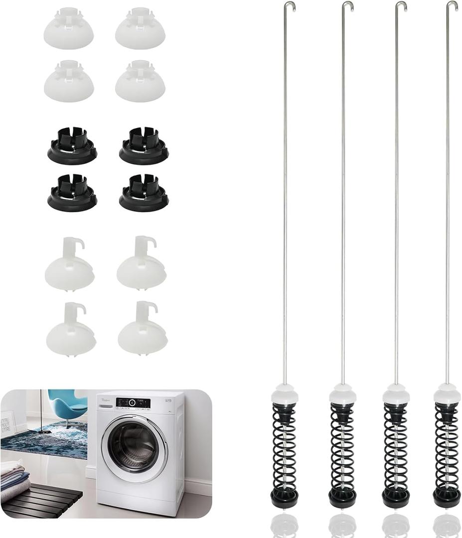 𝒖𝒑𝒈𝒓𝒂𝒅𝒆𝒅 W11400156 W11187091 Suspension Rod, Washing Machine Suspension Rod (4PCS), for Whirlpool WTW7120HW0 WTW8127LC0 WTW500CMW0 WTW6150PW0 & for Maytag MVW7230HW0 MVW7232HW0