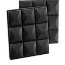 6 PCS Acoustic Foam Panels, Soundproofing Insulation Foam, 30x30cm, Black Polyurethane No Adhesive