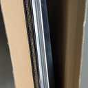 VEVOR 40" x 40" UPF 50+ Polycarbonate Window Door Awning Canopy, Modern Style, Brown Board & Black Bracket, Front Door Overhang Awning