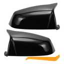 X AUTOHAUX Car Rear View Driver Passenger Side Mirror Cover Cap Replacement Gloss Black for BMW 5 6 7 Serie F01 F02 F03 F04 F06 F07 F10 F11 F12 F13 Mirror Guard Covers