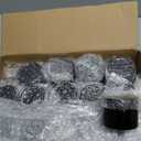 2Oz Small Amber Glass Jars with Lids, 45Pack Lotion Container, Cosmetic Containers, Little Travel Jars for Creams with Mini Spoon, Black Label