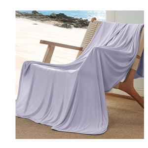 Bedsure Purple Cooling Blanket for Hot Sleepers - Summer Cold Throw Blanket for Bed, Arc-Chill Lightweight Summer Bedding, Cool Thin Ice Cold Cooled Throws with Rayon Derived from Bamboo, 50x70
