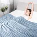 Elegear Revolutionary Cooling Blanket Queen, Absorbs Heat to Keep Body Cool for Night Sweats, Double Sided Arc-Chill3.0 Cooling Fiber Q-Max>0.5, Lightweight Summer Cold Blankets for Sleeping 79 x 86