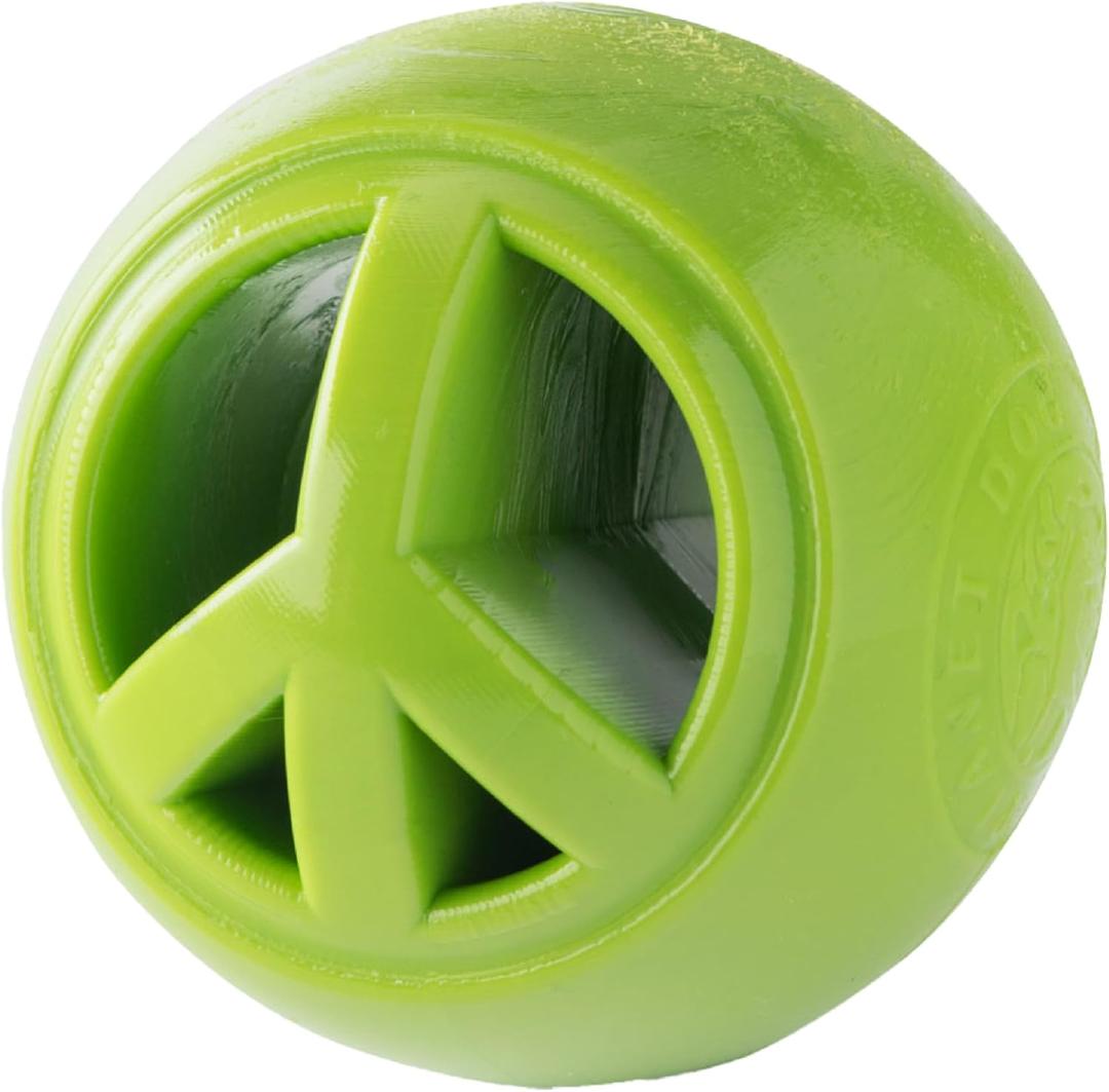 Outward Hound Nooks Peace Interactive Durable Treat-Dispensing Dog Toy, Stuffable Puzzle Ball for Solo Play or Pair with Large Snoop, Mint-Scented, BPA-Free