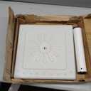 FRUITEAM 24lb Outdoor Square Umbrella Base, 15" Patio Stand, Heavy-Duty Market Table Base (White)