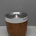 Swell Stainless Steel Ice Bucket with Tongs, 68oz Capacity, Teakwood Finish, Triple-Layer Vacuum Insulated to Keep Ice Colder Longer, BPA-Free Barware