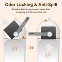 Odor-Locking Diaper Pail,Works with Regular Trash Bags (Grey and White)