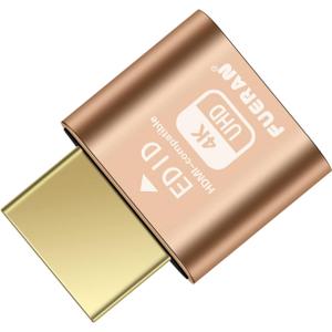 4K HDR HDMI Dummy Plug, Virtual Monitor Emulator, Headless Display Adapter, EDID Emulator, Supports 4096x2160@60Hz, 3840x2160@60Hz, 2560x1440@60Hz for Windows, Mac, Linux Plug & Play(1 Pack)