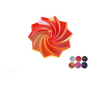 Large 6.9In,3D Printed Fidget Toys, Dual Motion Fidget Toy,Fractal Fidget Hexagon with More Sturdy Handle, New Star Shaped Fidget Toys for Office Desktop Decompression Toys ,Multi-Color (Rose-Golden)