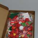 OBBOLO Merry Christmas Burlap Banner and Felt Poinsettia Garland, Pre-strung Christmas Banners Garlands, Xmas Decorations for Home Mantel Office Decorations (Red&Green Xmas)