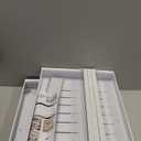 Pack of 2 Expandable Pull Out Cabinet Organizer 21"Deep With Raising Pad for Framed Cabinets,Upgrade 3 Slide Rails Slide Out Drawers,Roll Out Shelves Adhesive,Adjustable Width 15.15"-26.3" White