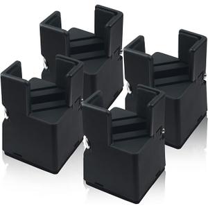 4Pcs Adjustable Furniture Risers with Screw Clamp, Sturdy Desk Risers for Desk Legs, Bed Risers Heavy Duty, Table Risers for Chair Frame Width from 2x4x3 in,