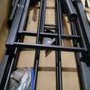 Bunk Bed Full XL Over Queen for Adults,Heavy Duty Metal Bunk Bed Frame with Guardrail and Ladder, No Box Spring Needed, Black