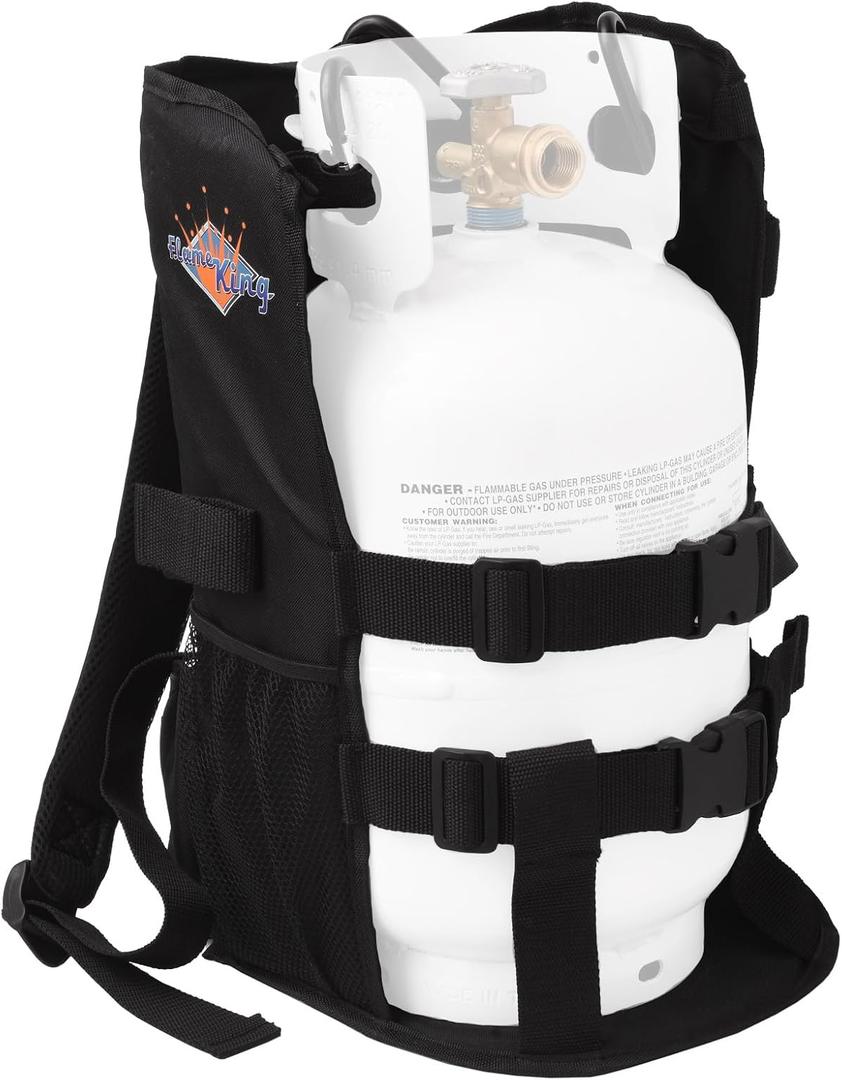 Flame King Propane Tank Backpack Carrier for 5LB or 10LB Cylinders for Weed Burning (Tank & Torch Sold Separately)
