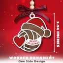 3 x Volleyball Ornament - Volleyball Ornaments for Christmas Tree - Sports Ornaments for Boys, Girls, Coaches, Players, Kids, Men - Gifts for Sports Lovers - Wood Christmas Ornament 2025 & Card