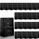 AmazingSpark 24 Pcs Basketball Paper Gift Bags with Handles 5.9x3.2x8.3 Basketball Themed Party Favor Bags for Coaches Teams Sports Events Snacks Treat Storage Birthday Party Supplies(Classic)