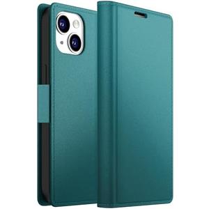 Dssairo for iPhone 15 Wallet Case, PU Leather Flip Folio Case with Card Holders Kickstand,RFID Blocking TPU Shockproof Inner Shell Phone Cover 6.1 Inch 2023 (Green),Set Of 2