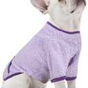 Turtleneck Dog Sweater, Thermal Dog Sweatshirt with Pocket Winter Pet Clothes Small Pet Outfits Soft Puppy Pullover (Pink+Purple, Medium)
