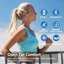 KOPIDOE Swimming Headphones, IP68 Waterproof Bone Conduction Headphones with 32GB Memory, Bluetooth 5.4 Open Earphones, Wireless Underwater Earbuds for Swimming, Running, Sports（Grey）
