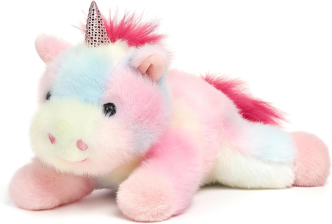 Adorable Rainbow Unicorn Stuffed Animal Soft Unicorn Plush Toy Cute Birthday Gifts for Boys Girls Kids Toddlers