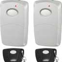 4 Pack Garage Door Opener Remotes Compatible with Linear Multi Code 3089, 3060, 3070, 300mhz 10 Dip Switch Gate Door Opener Remote Control Transmitter Replacement (2 Grey, 2 Black Mini)