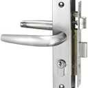 ARTIBETTER Door Handle Lock Stainless Steel Interior Panel Locking Heavy-Duty Front Door Easy Install Modern Security 4.72X 7.48 Inch