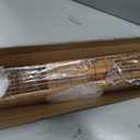 LazBlinds No Drill Bamboo Roman Shades, 37" W x 48" H, Malay Oak