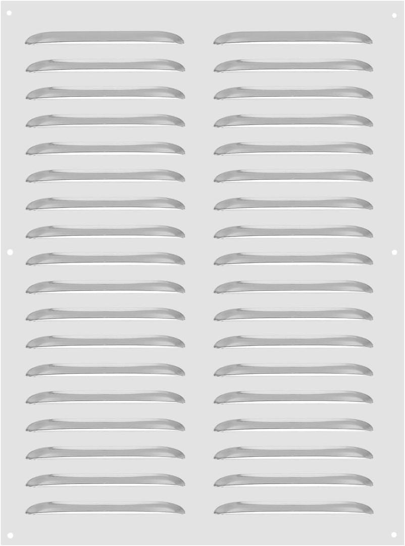PATIKIL 12 x 16 Inch Aluminum Vent Cover, Screen Air Grille Ventilation Cover HVAC Louvered Grill for Home Kitchen Fireplace Bathroom Wall Ceiling, Silver Tone