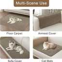Foxdecor Couch Covers for Dogs Washable, Non-Slip Fuzzy Pet Couch Covers for Sofa Pet Friendly, Dog Sofa Cover Protector. (Brown, 28" x 28")