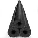 Pangda 3 Pack Pool Noodles 55 Inch Foam Noodles Swim Clamp Jumbo Hollow Foam Large Pre Slit Clamp Protection for Swimming Floating Craft Projects Padding Bumper (Black, 55 Inch, 3" OD X 1.4" ID)