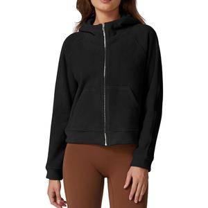 QINSEN Womens Full Zipper Hoodies Fleece Lined Collar Pullover Cozy Long Sleeve Sweatshirts M