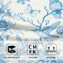 Chinoiserie Flowers Hand Towels Set of 2, Blue Birds Floral Porcelain Decorative Bathroom Towel 28x14 Inch, Soft Absorbent Microfiber Wash Cloth for Kitchen Gym Hotel Home Decor