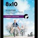 Americanflat 8x10 Picture Frame with Shatter-Resistant Glass - Signature Collection - Gallery-Style Frames Made of Engineered Wood - Photo Frame for Tabletop and Wall Display - Black
