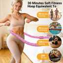 Soft Fitness Spring Hoop for Women Weight Loss, 3.3 lbs Weighted Exercise Infinity Hoop, Foldable and Portable Hula Circle Hoops for Home Travel