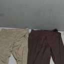 2 Pack Women’s Fleece Lined Leggings - Ultra-Soft, Premium Comfort - Brown, Khaki -M/L