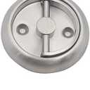Round Recessed Door Handle/Deadbolt (No Key)(Standard US Door 1.3-1.7 inch / 35-45mm), NOT for Pocket Doors, Thin Latch with Rounded Edge.